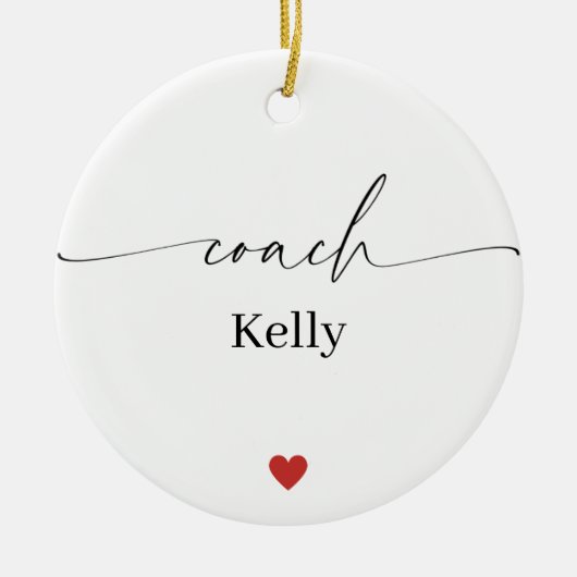 Personalized Coach Ornament • Name & Message (Voorkant)