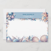 Personalized Coastal Seashell Notecard Notitiekaartje (Voorkant)
