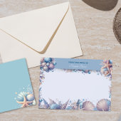 Personalized Coastal Seashell Notecard Notitiekaartje