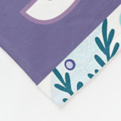 Personalized Coastal Seaweed Shells Ocean Fleece Deken (Hoek)