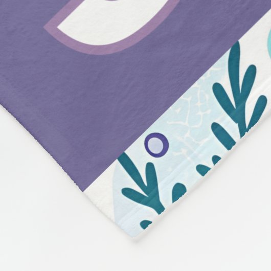 Personalized Coastal Seaweed Shells Ocean Fleece Deken (Hoek)