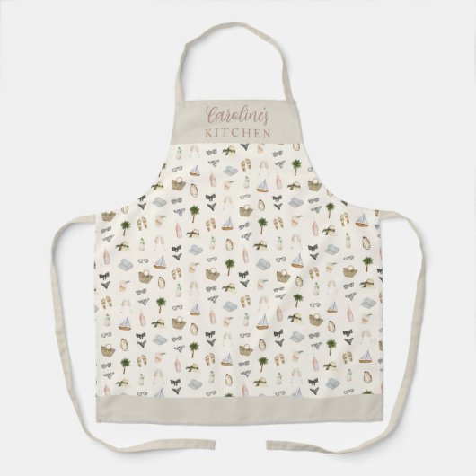 Personalized Coastal Summer Pattern Schort (Voorkant)