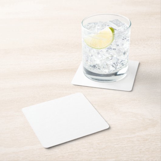 Personalized Coasters | Wedding & Business Sets Vierkante Kartonnen Onderzetter (Insitu)