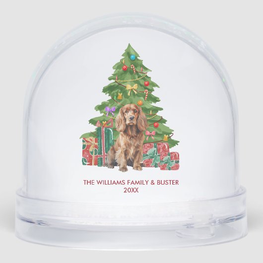 Personalized Cocker Spaniel Dog Christmas (Arrière)