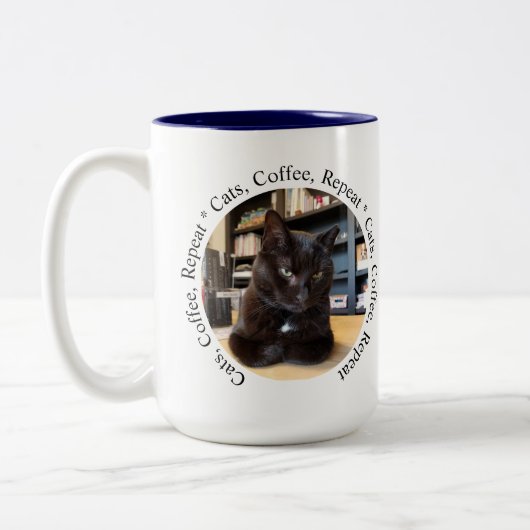Personalized Coffee Cat Mug (Gauche)
