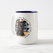 Personalized Coffee Cat Mug Tweekleurige Koffiemok (Voorkant links)