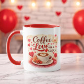 Personalized Coffee Love in a Cup Valentine mug