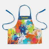 Personalized Colorful Artist Paint Splash  Schort (Voorkant)