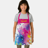 Personalized Colorful Artist Paint Splash  Schort (Insitu)