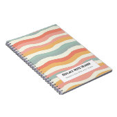 Personalized Colorful Wave Patterned  Notitieboek (Rechterzijde)