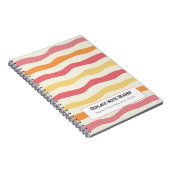 Personalized Colorful Wave Patterned  Notitieboek (Rechterzijde)