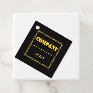 Personalized Company Black Modern Custom Business Bedankjes Labels