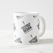 Personalized Company Branded Custom Minimalist  Extra Grote Beker (Voorkant rechts)