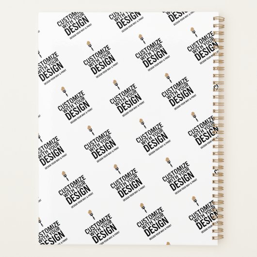 Personalized Company Branded Custom Minimalist  Planner (Achterkant)