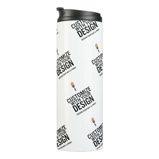 Personalized Company Branded Custom Minimalist Thermosbeker (Geroteerd rechts)