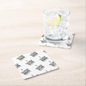 Personalized Company Branded Custom Minimalist  Vierkante Kartonnen Onderzetter (Insitu)