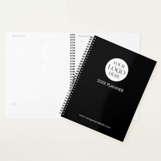 Personalized Company Business Logo Template Black (Devant avec enveloppe)
