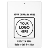 Personalized Company Logo Branding clipboard Klembord (Achterkant)