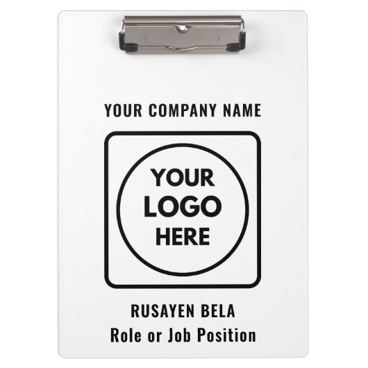 Personalized Company Logo Branding clipboard Klembord (Voorkant)