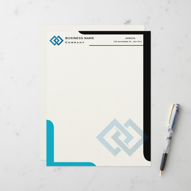 Personalized Company Logo Professional Letterhead Briefhoofd (Voorkant / Achterkant in situ)