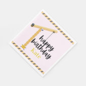 Personalized Construction Birthday Napkins Servet (Hoek)