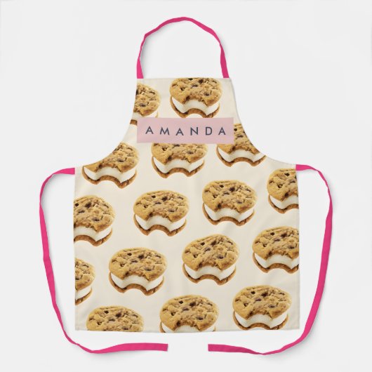 Personalized Cookie Ice Cream Sandwich Pattern Schort (Voorkant)