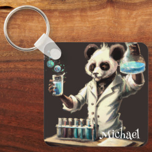 PERSONALIZED COOL PANDA DRANKJE MAKER SLEUTELHANGE SLEUTELHANGER