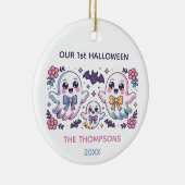 Personalized Coquette Boo - Halloween Keramisch Ornament (Rechts)