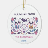 Personalized Coquette Boo - Halloween Keramisch Ornament (Links)
