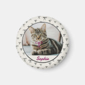 Personalized Coquette Bow Pet Photo Magnet Magneet (Voorkant)