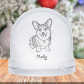 Personalized Corgi Dog Christmas Sneeuwbol