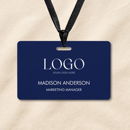 Personalized Corporate Business Logo Modern ID Badge