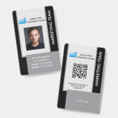 Personalized Corporate Employee ID Badge black (Recto et verso)