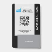 Personalized Corporate Employee ID Badge black (Dos)