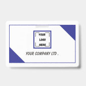 Personalized Corporate Employee ID Badge Blue (Dos)