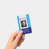 Personalized Corporate Employee ID Badge Blue (Handheld)