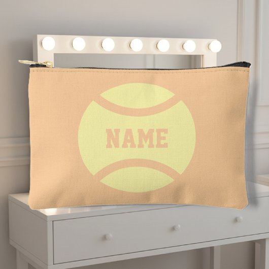 Personalized cosmetics bag pouch with tennis print etui