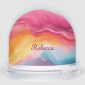 Personalized Cosmic Rainbow Sneeuwbol (Achterkant)