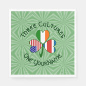 Personalized Costa Rican Irish American Shamrock Servet (Voorkant)
