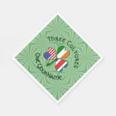 Personalized Costa Rican Irish American Shamrock Servet (Hoek)