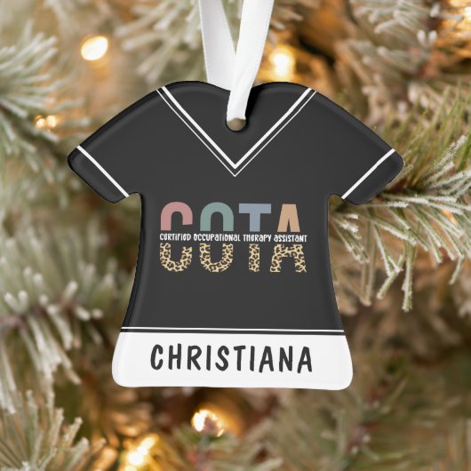 Personalized COTA Occupational Therapy Assistant Ornament (Boom)
