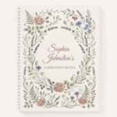 Personalized Cottage Garden Notebook Notitieboek (Voorkant)