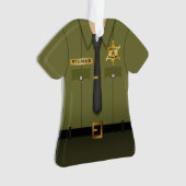 Personalized County Sheriff Green Uniform Ornament (voorkant)