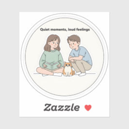 Personalized Couple and Dog Lover Gifts Sticker