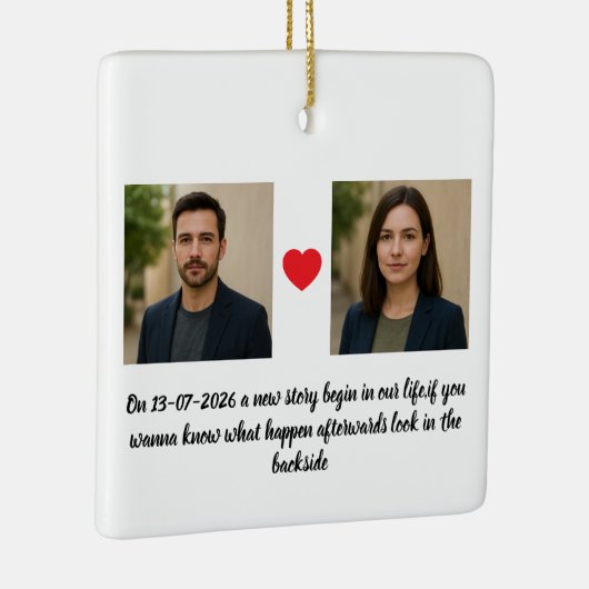 Personalized Couple & Family Ornament (Rechts)