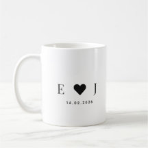 Personalized Couple Initial Mug | Date Mug