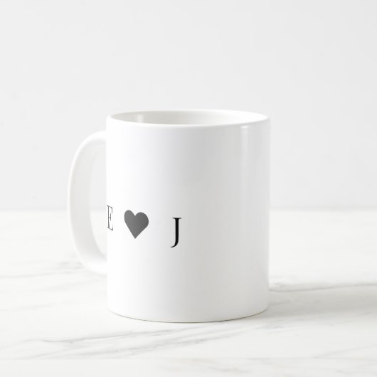 Personalized Couple Initial Mug | Heart Initial (Devant gauche)