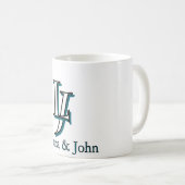 Personalized Couple Initials Mug Valentine Gift (Devant droit)