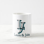 Personalized Couple Initials Mug Valentine Gift Koffiemok (Center)