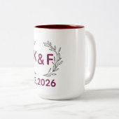 Personalized Couple Initials Mug with Special Date (Devant droit)